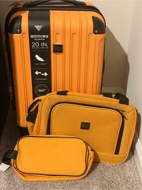 Travels Collection Midtown 3-Piece Luggage Set - Creamsicle Color